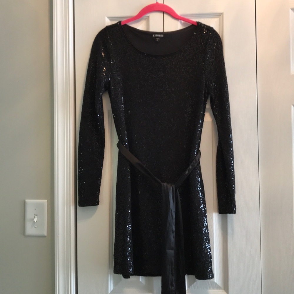 Little black sequin dress